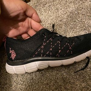 Ralph Lauren us polo black and pink sneakers